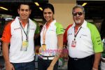 Dr. Vijay Mallya (IND) Force India F1 Team Owner and Deepika Padukone (IND) and Ross Taylor  at Force India F1. Formula One World Championship, Abu Dhabi Grand Prix, Yas Marina Circuit, Abu Dhabi.jpg